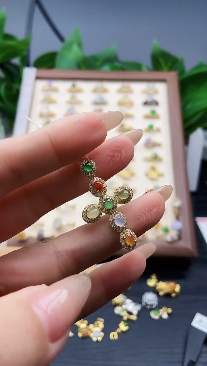 颈饰银S925镶嵌翡翠12