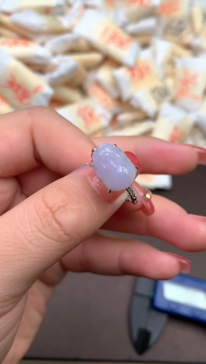 翡翠银S925镶嵌戒指—