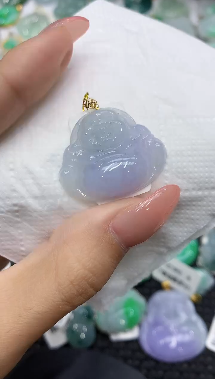 颈饰18K金镶嵌翡翠111111111111