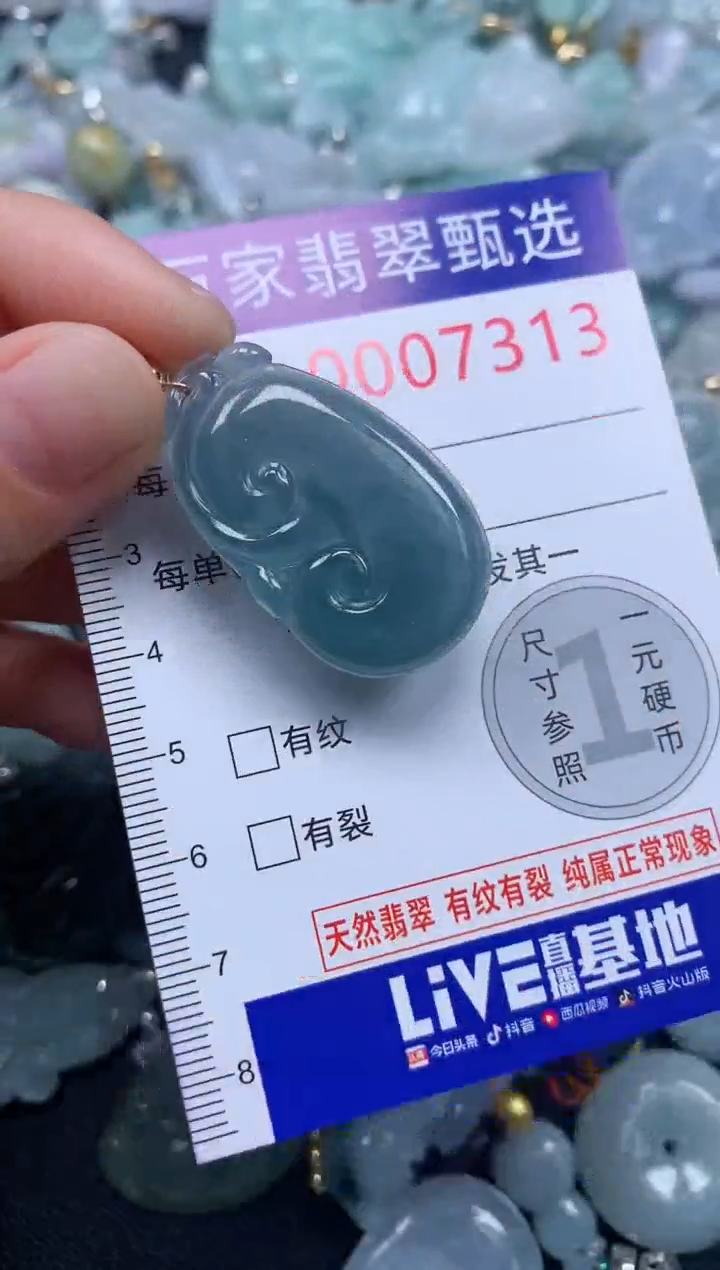 吊坠(不含链)未镶嵌翡翠7313