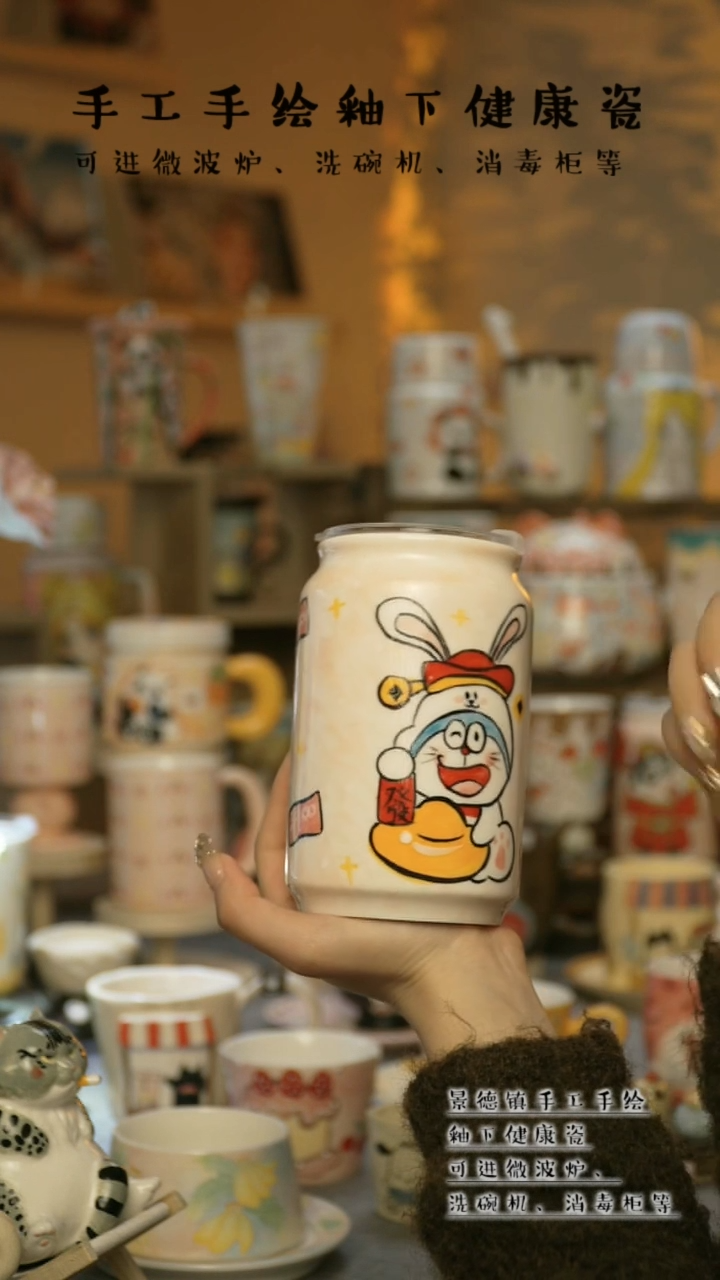 【闪购商品】杯景德镇高温釉下彩陶瓷&A754