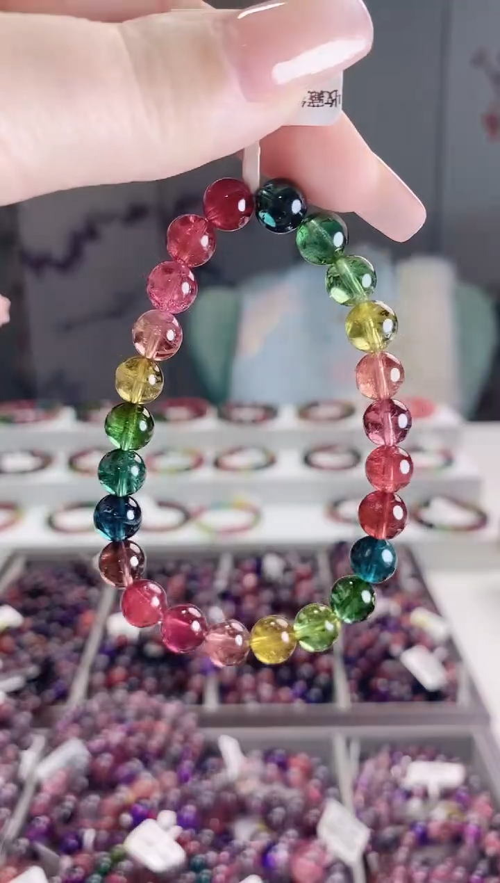 【闪购商品】碧玺手链未镶嵌8mm左右多人多样性发其一