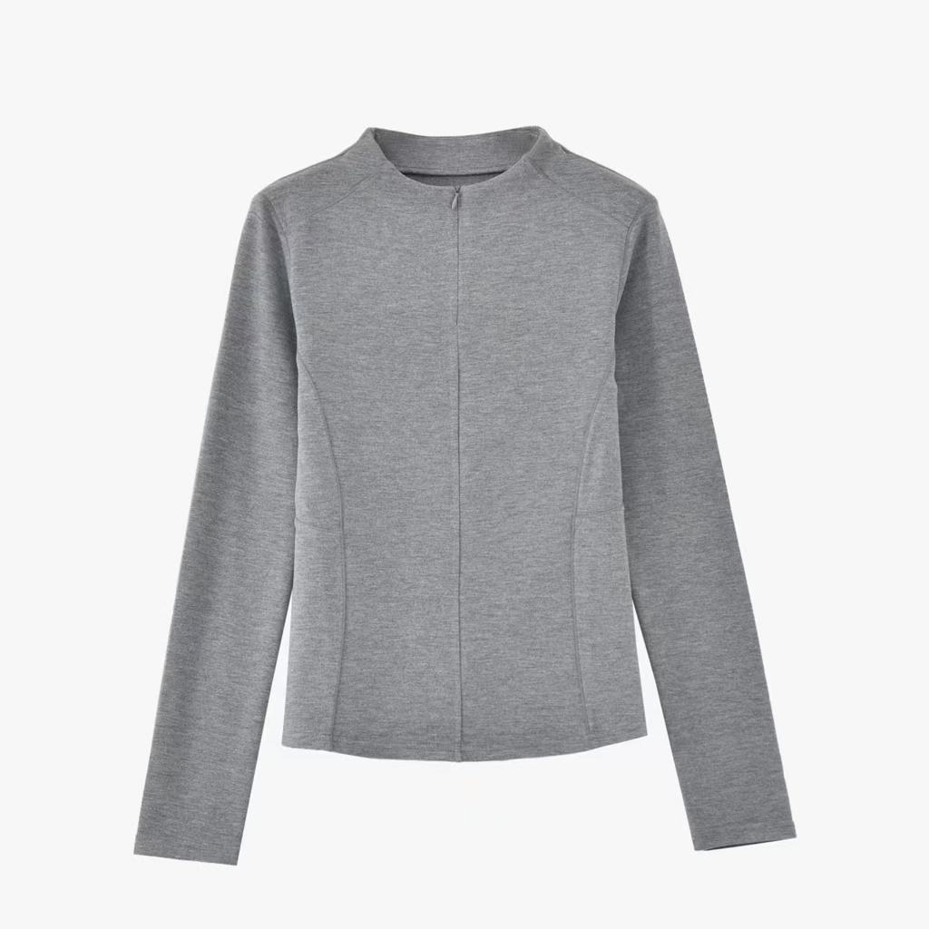 【zonefive】自发热显瘦正肩半拉链打底衫8690 Q