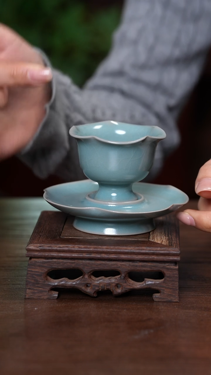 【闪购商品】宝丰清凉寺原产地汝瓷梅花盏