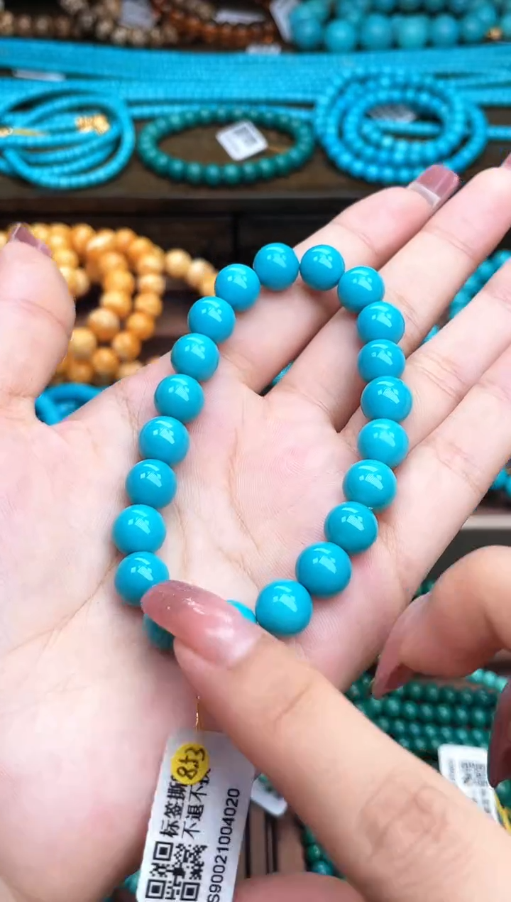 【闪购商品】绿松石珠宝奇石18K金镶嵌A055