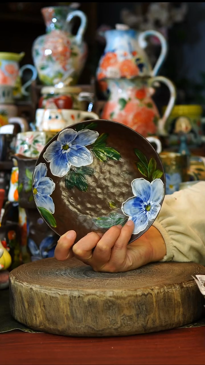 陶瓷185景德镇手工手绘釉下彩