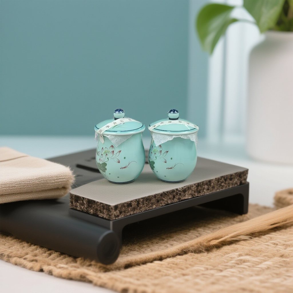 景德镇影青釉荷花手工办公杯两只