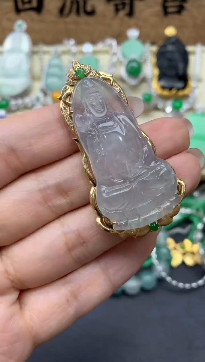 【闪购商品】翡翠颈饰18K金镶嵌539-中国好珍宝