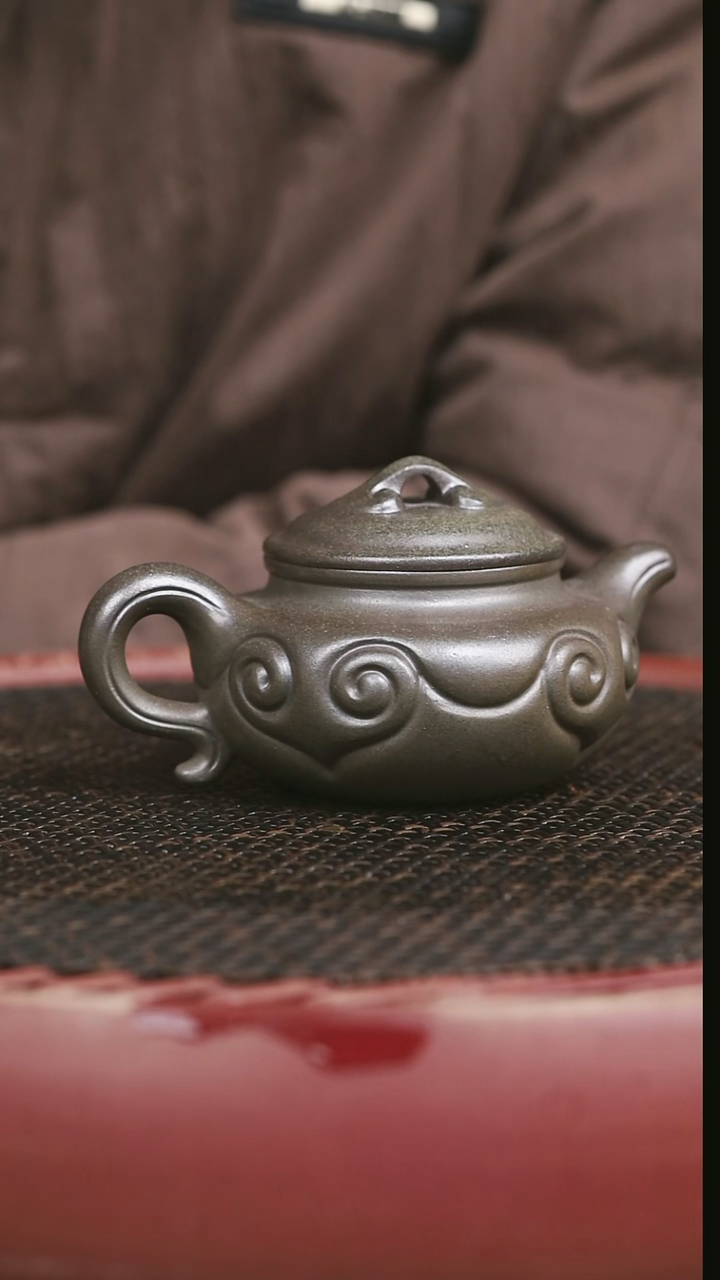 茶壶紫砂紫砂壶仿古如意柴烧180