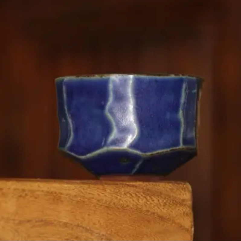 蔡兆庆早期作品兆字款陶瓷杯茶杯主人杯 单挂釉杯65ml