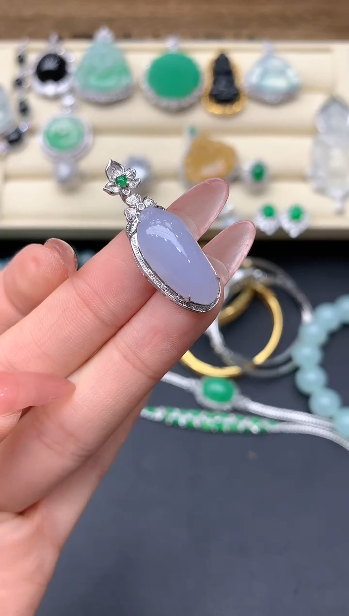 【闪购商品】翡翠颈饰18K金镶嵌239-中国好珍宝