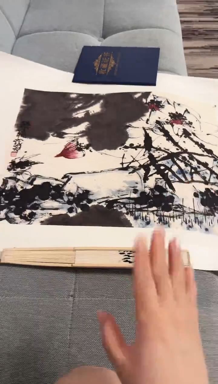 版画崔先生醉秋荷花绘画作品