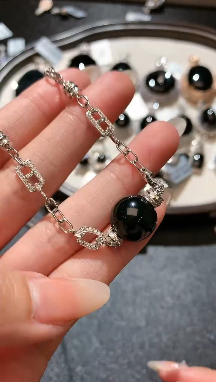 【闪购商品】翡翠颈饰18K金镶嵌132-套链