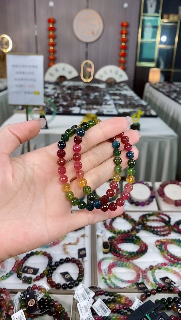 单圈手串7mm+未镶嵌碧玺（多样性发一条）hon