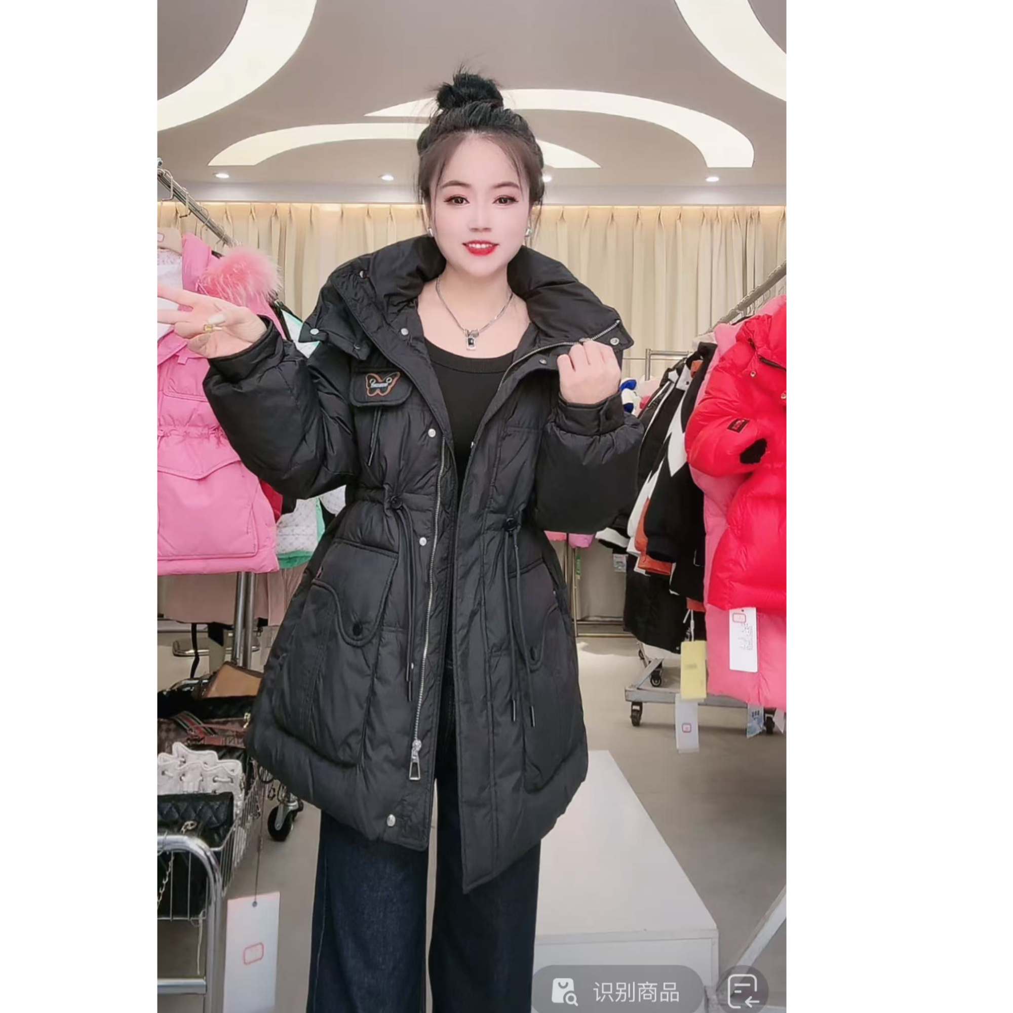 【蝶恋花】929收腰女冬季新款时尚加厚羽绒服保暖外套
