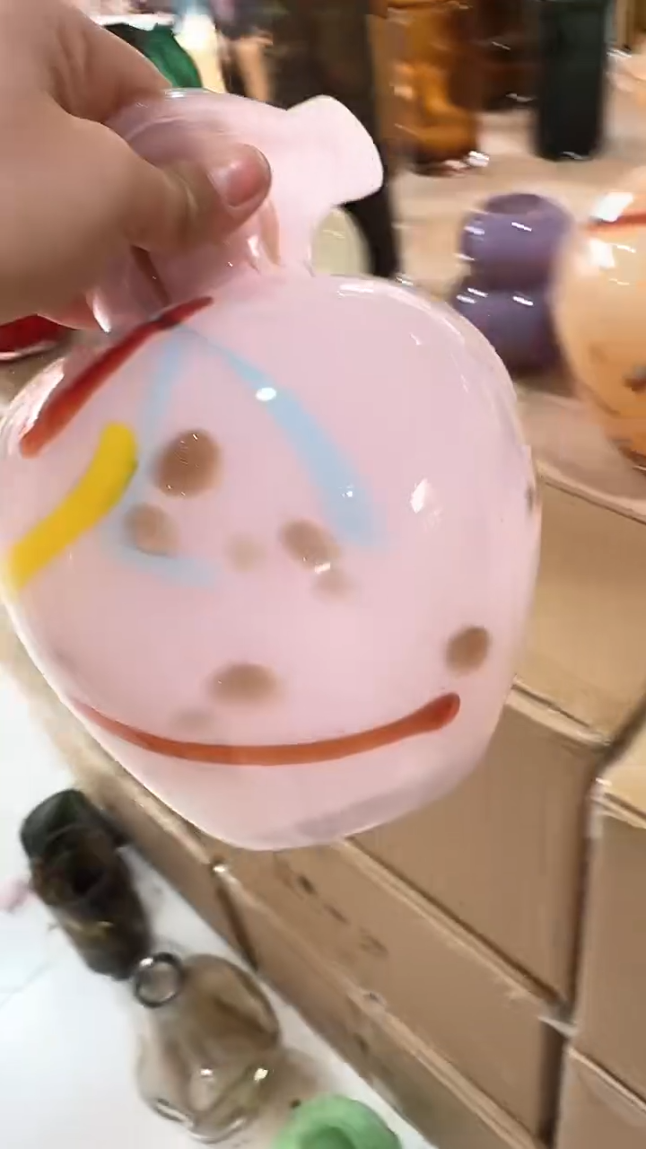 【闪购商品】玻璃粉色钱袋子