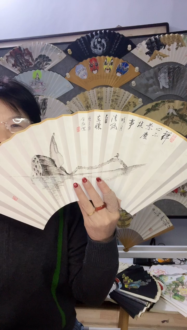 扇子九五寸十八方玉竹折扇