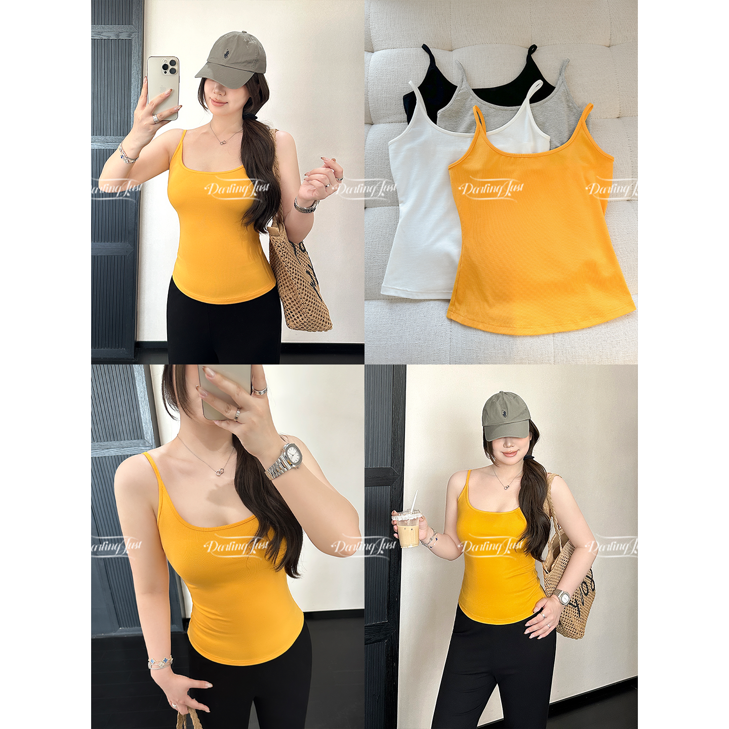 DarlingJust小野墩墩[邪修吊带]吊带背心女基础百搭弹力显瘦内搭