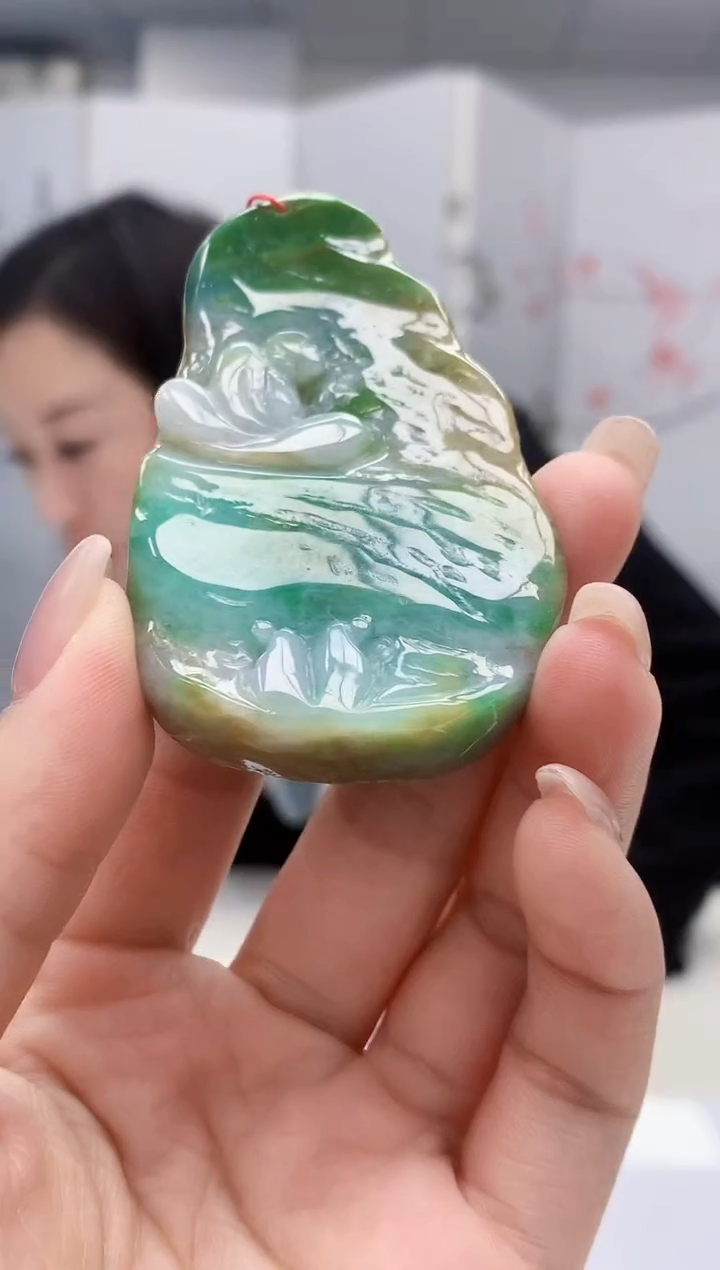 定制翡翠未镶嵌4852lr-毛货挂件15