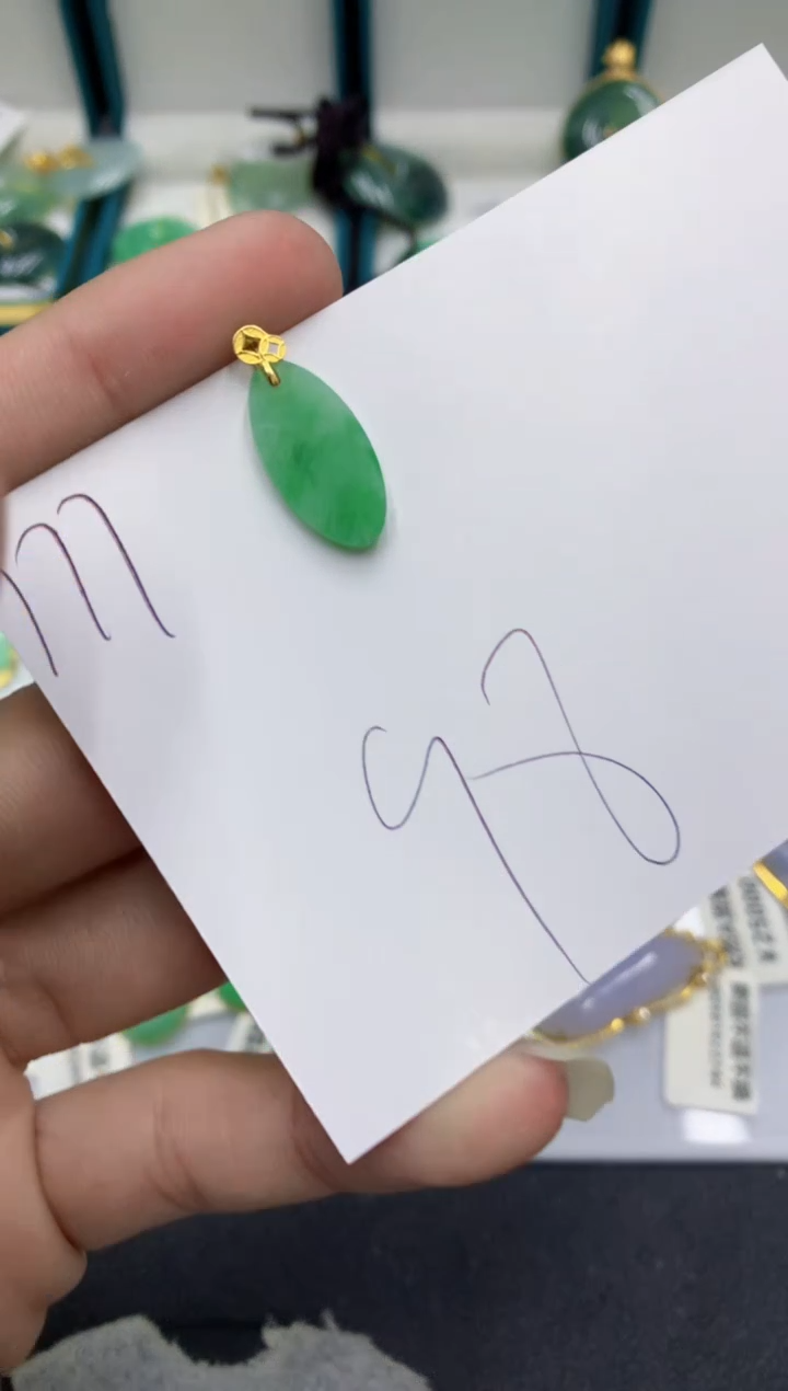 【闪购商品】翡翠颈饰18K金镶嵌翡翠