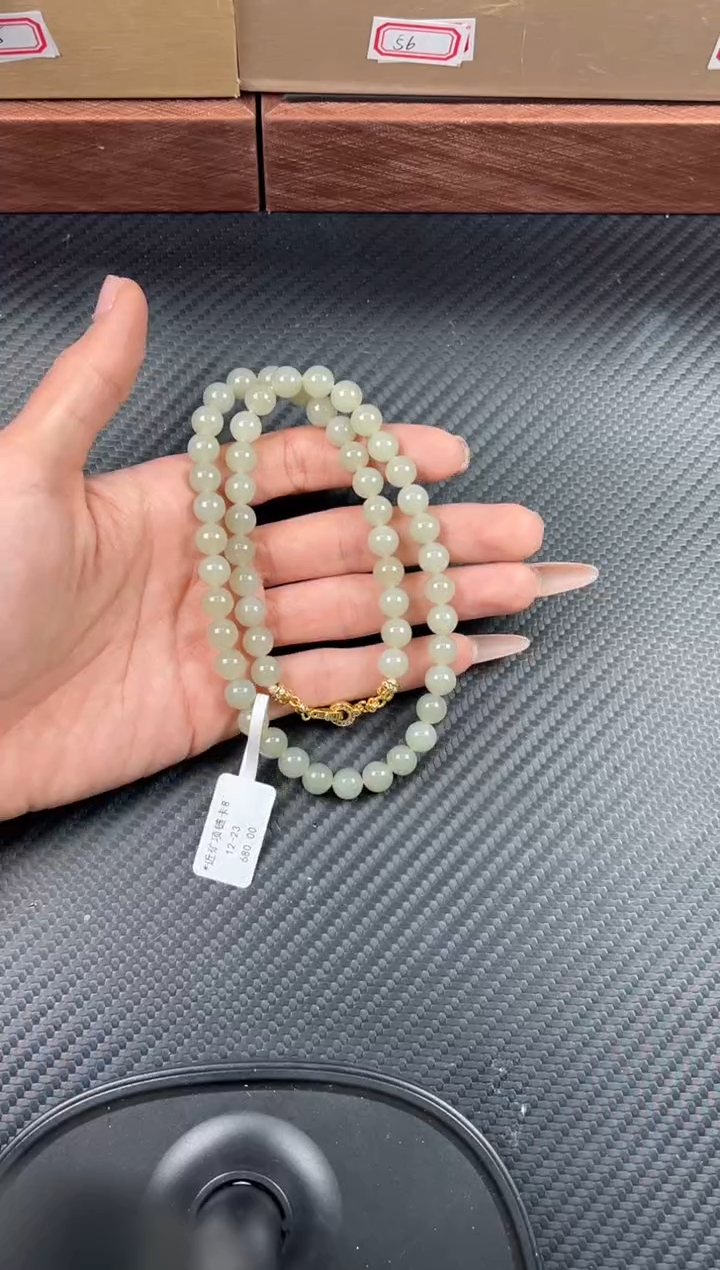 项链未镶嵌和田玉且末近矿微色差妈妈链卡8