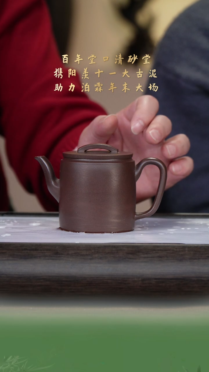 【闪购商品】紫砂茶壶清砂堂55-14汲直 黑疾星220cc