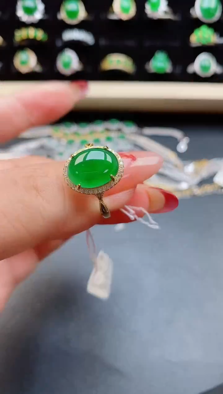 【闪购商品】翡翠戒指银S925镶嵌5058050