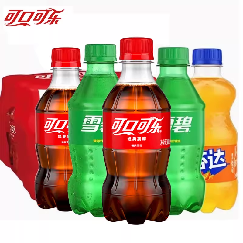 可口可乐迷你小瓶装300ml*3/6/12/24瓶芬达雪碧碳酸饮料汽水饮品