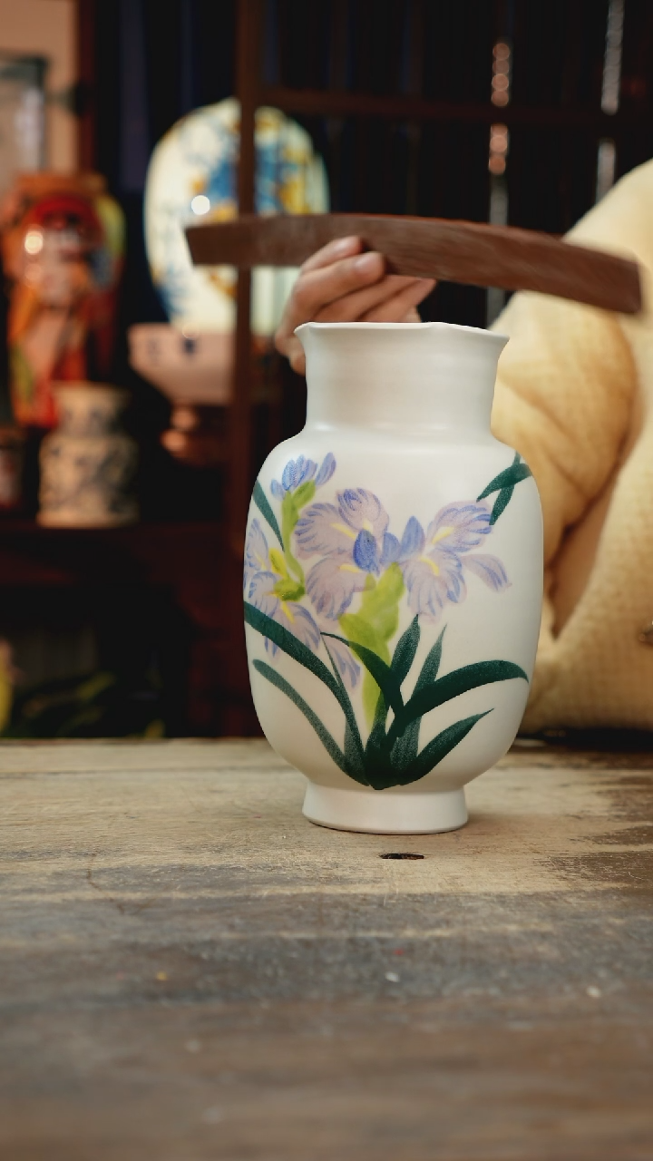 【闪购商品】瓷片景德镇纯手工釉下彩精品花瓶