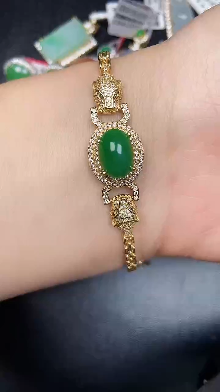 银S925镶嵌戒指翡翠2070