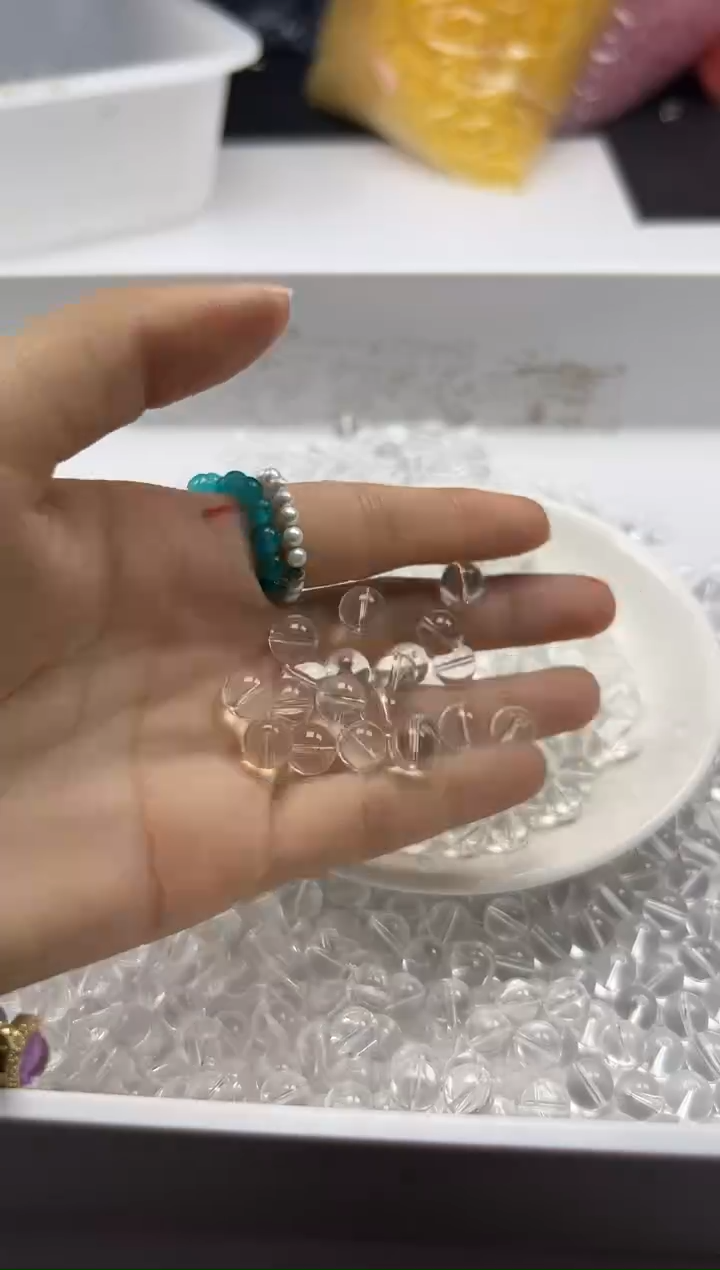 颈饰未镶嵌水晶W189 白水8MM*30颗