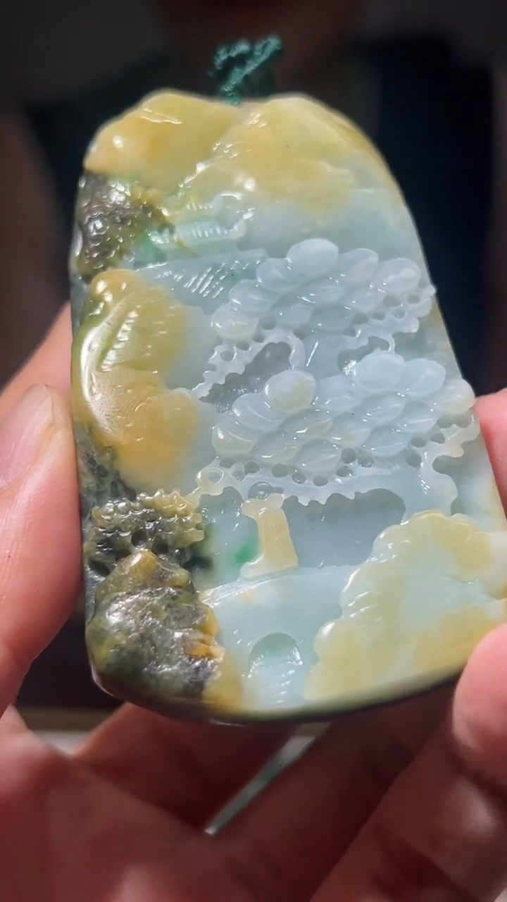 翡翠未镶嵌颈饰天然翡翠A货003