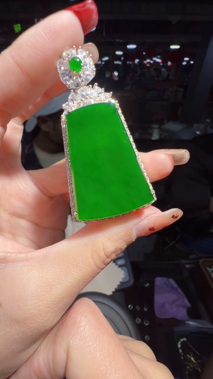 【闪购商品】定制翡翠未镶嵌无事牌1