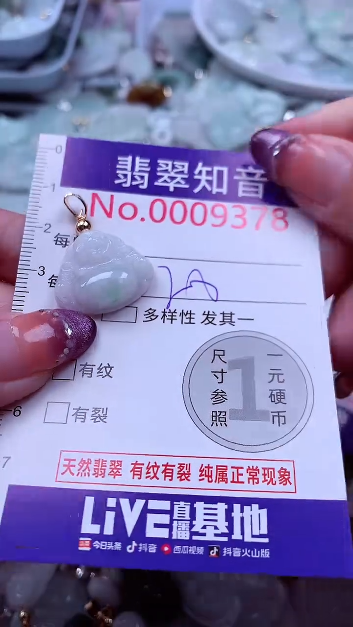 翡翠未镶嵌吊坠(不含链)9378