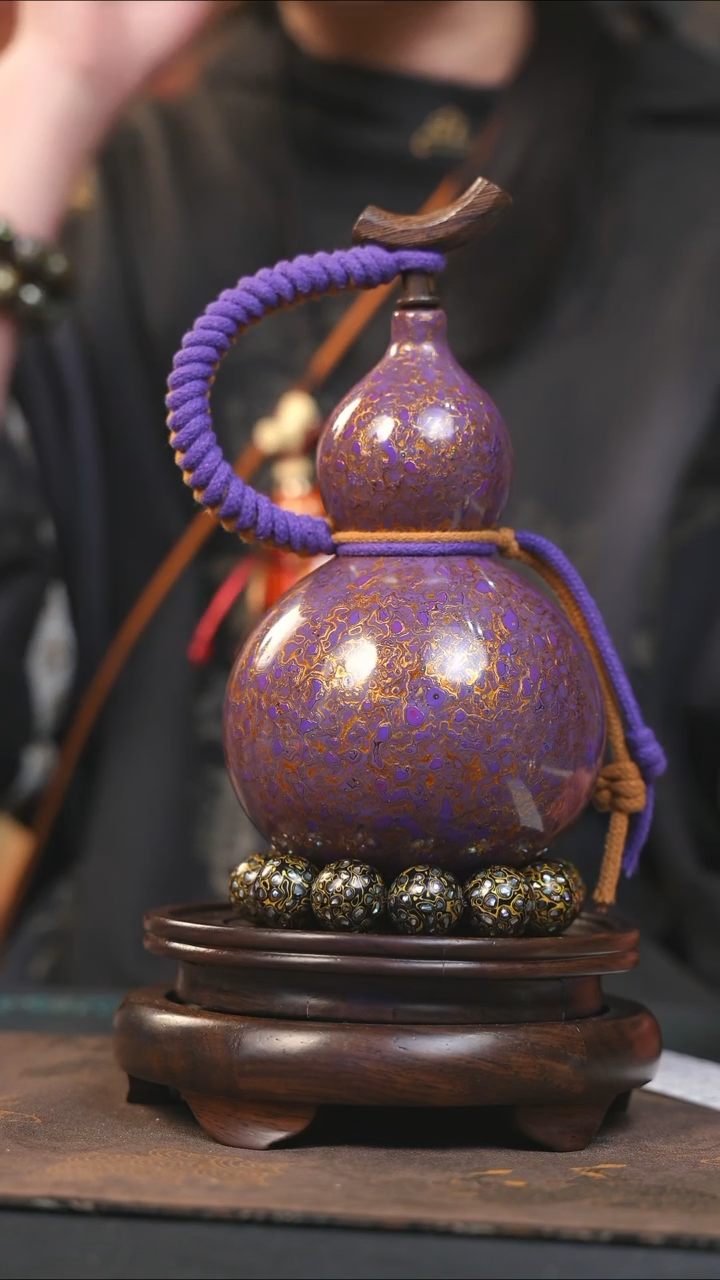 【闪购商品】YU202漆艺酒葫芦不包手串及旋转底座