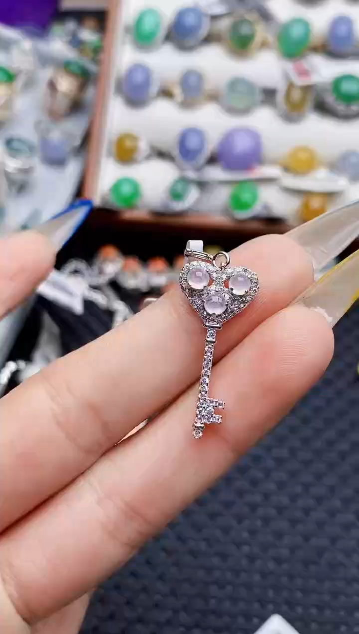 银S925镶嵌戒指翡翠2489