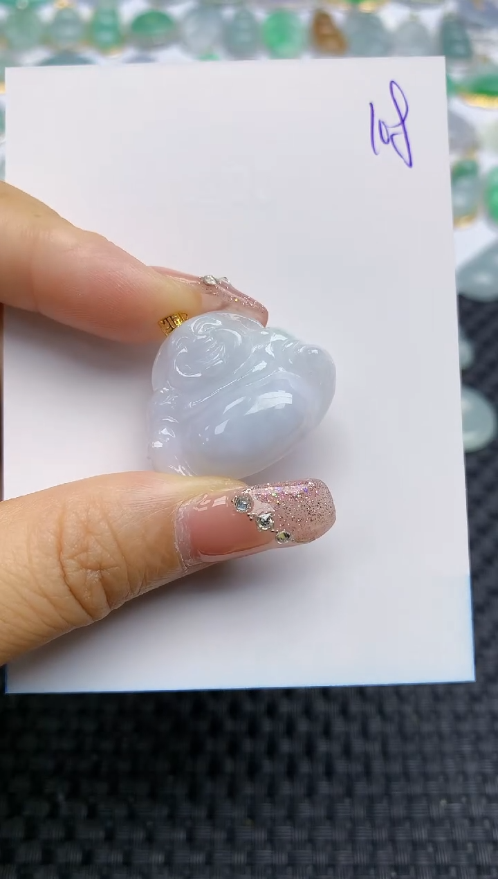 【闪购商品】翡翠颈饰18K金镶嵌天然A货翡翠 108