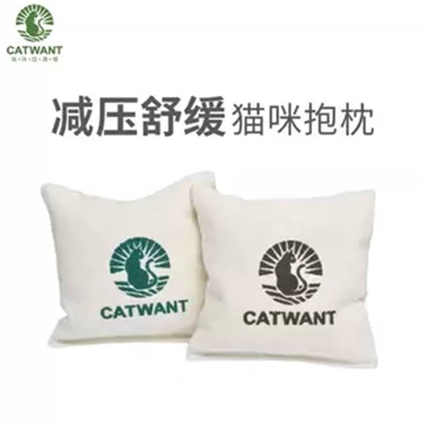 【CATWANT猫咪旺农场】猫咪小抱枕玩具猫薄荷木天蓼帆布2個裝