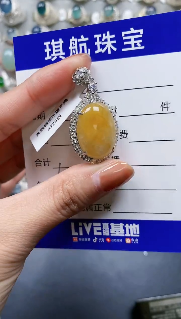 【闪购商品】翡翠颈饰银S925镶嵌0657