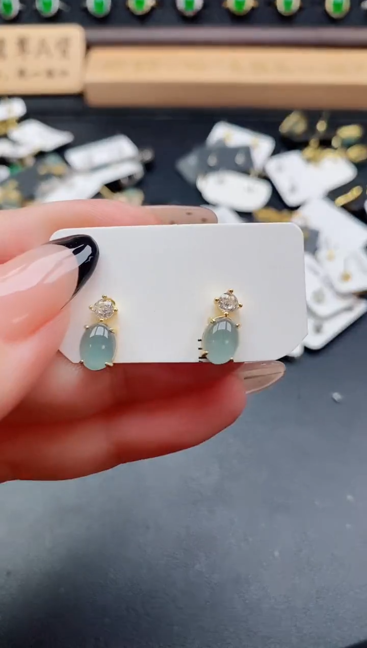 银S925镶嵌戒指翡翠1