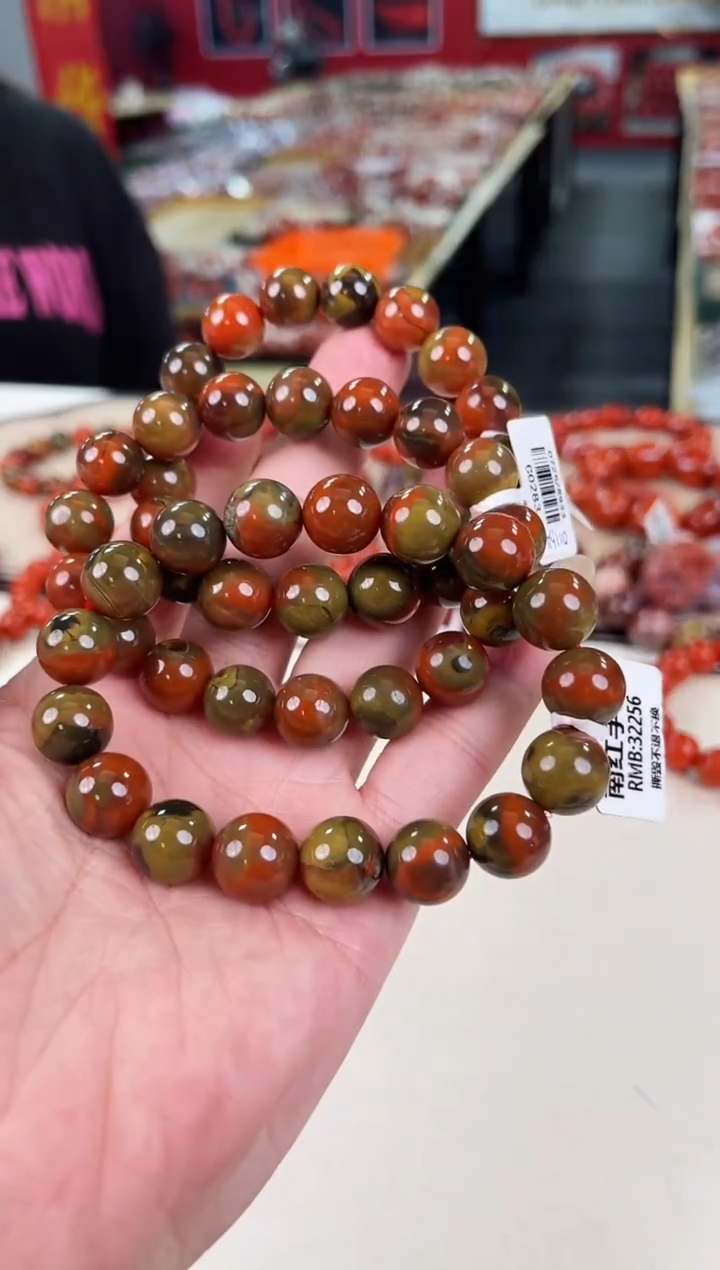 未镶嵌包浆大山包手串12+南红玛瑙（多样式发其一）