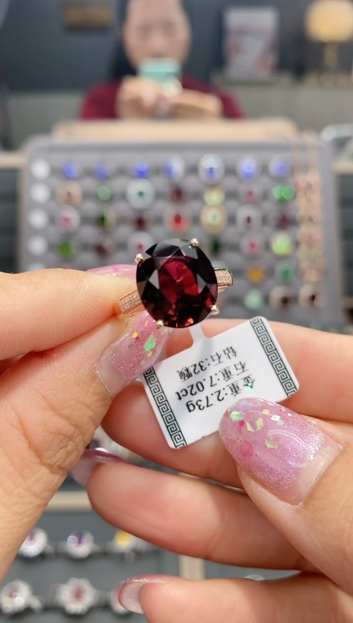 【闪购商品】碧玺戒指18K金镶嵌7.02