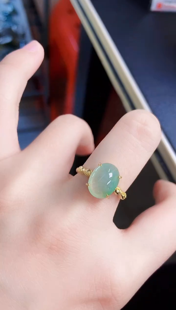 【闪购商品】翡翠戒指银S925镶嵌12124124