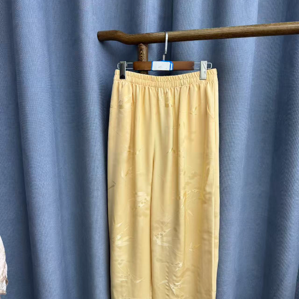 （瑕疵）新款简约百搭宽松桑蚕丝直筒长裤女Z890