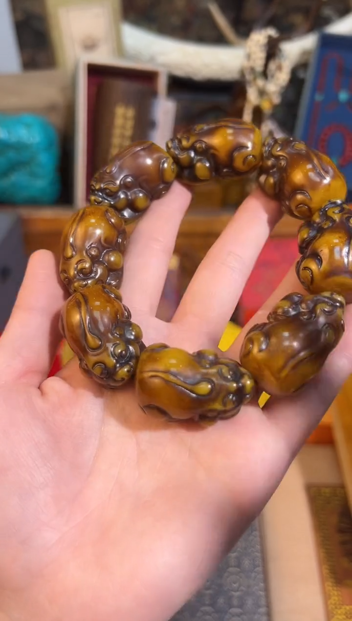 【闪购商品】蜜蜡手链未镶嵌75业业业业业业业业