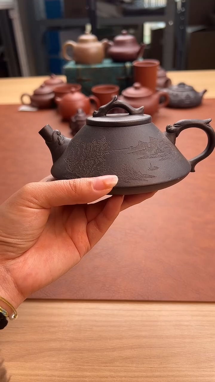 茶壶紫砂宜兴紫砂源头公堂茶壶