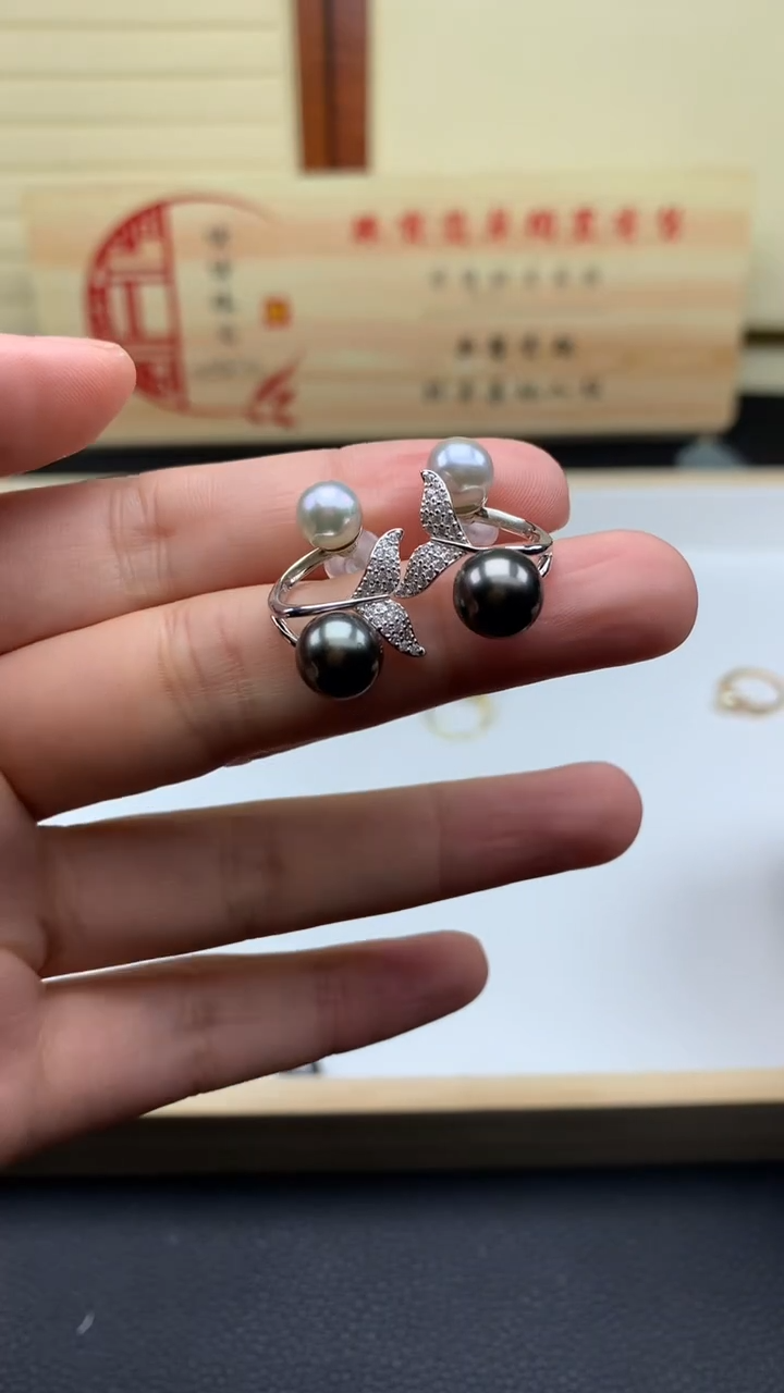 【闪购商品】定制海水珍珠耳饰银S925镶嵌/////////