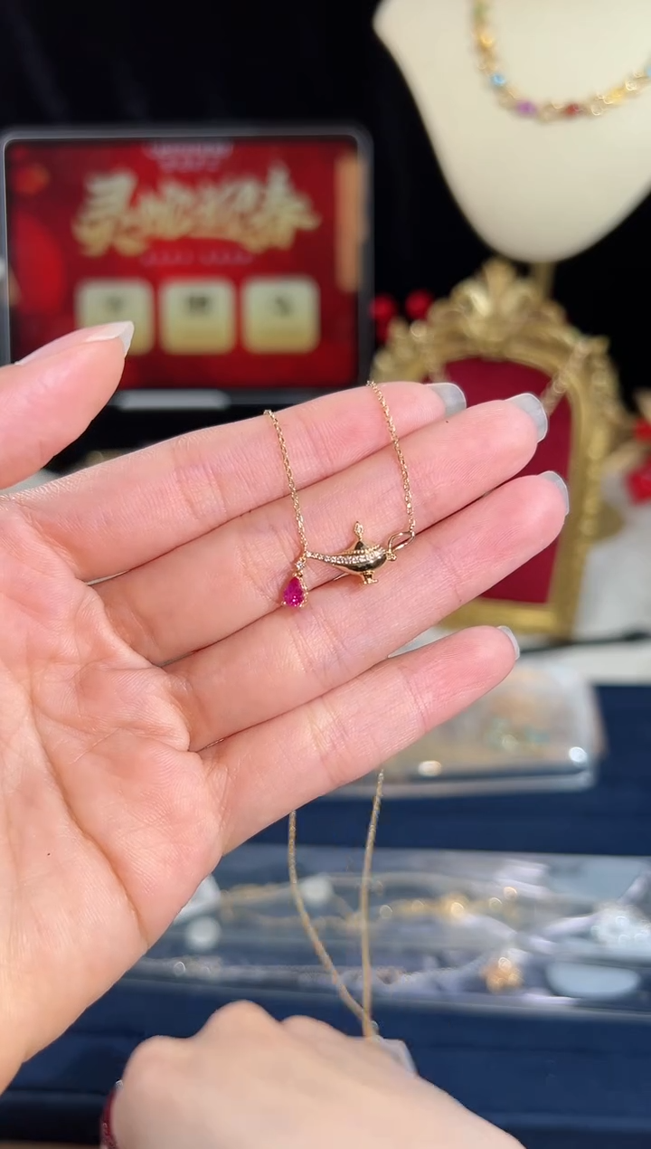 【闪购商品】红宝石颈饰18K金镶嵌BN18014#-#72
