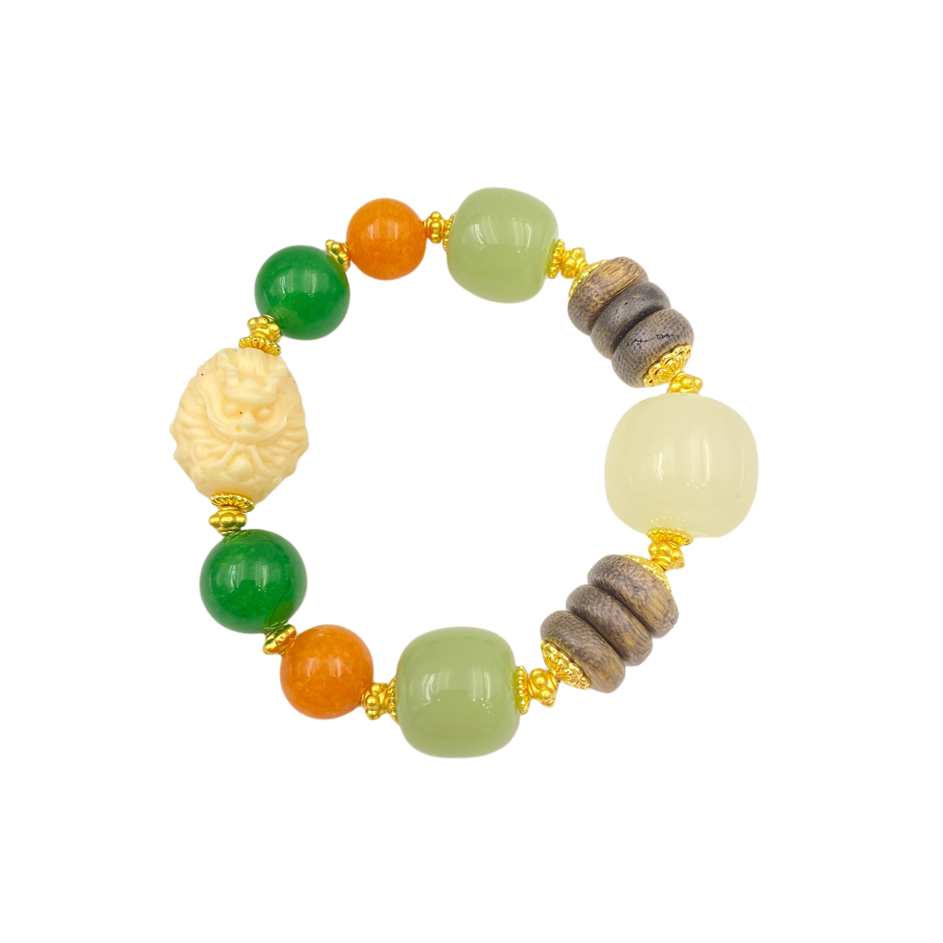 东陵玉祥龙手链S1110X合金