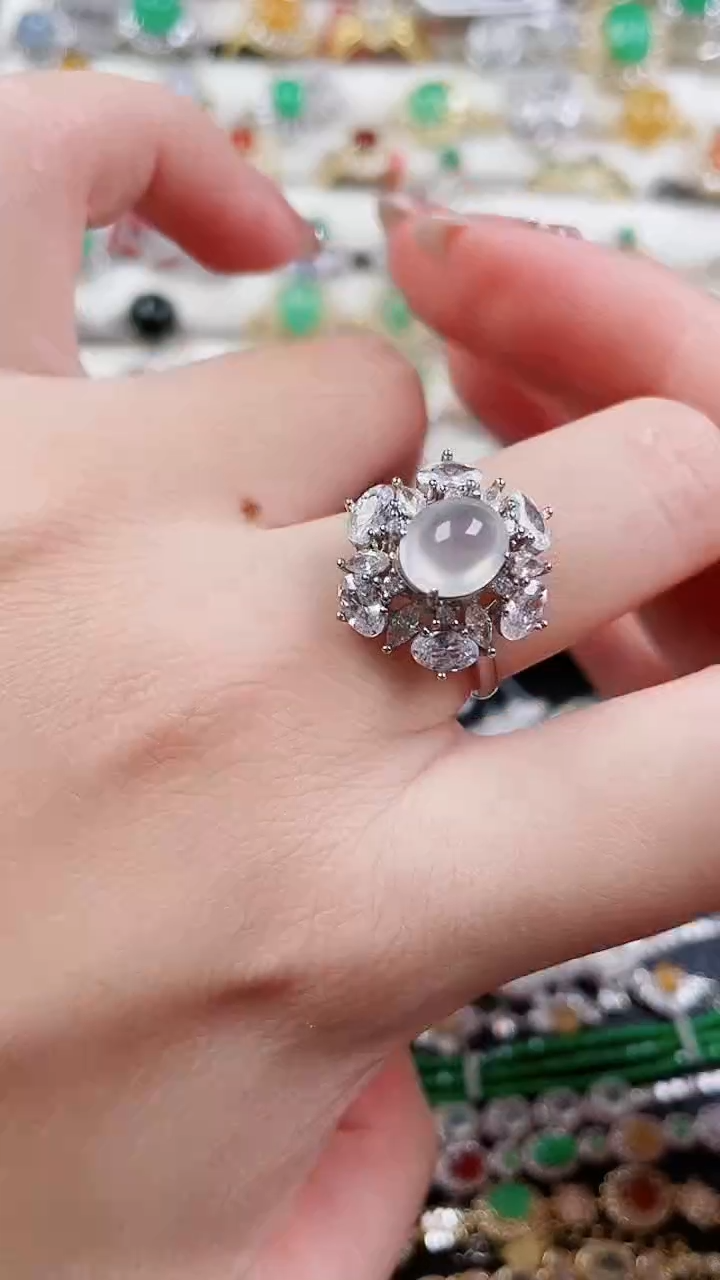 银S925镶嵌戒指翡翠116